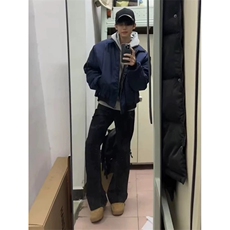 现货加棉加厚藏青色夹克棉服外套男女J505-常规特P40加棉特P58，男装夹克，星座1505