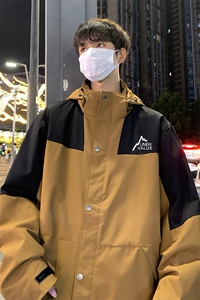 港风新款秋季时尚百搭宽松防水冲锋衣外套TPF69188特批68控108图片