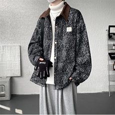 现货JK1165-特P65撞色秋冬美式宽松上衣休闲夹克大码外套，男装夹克，电商A059