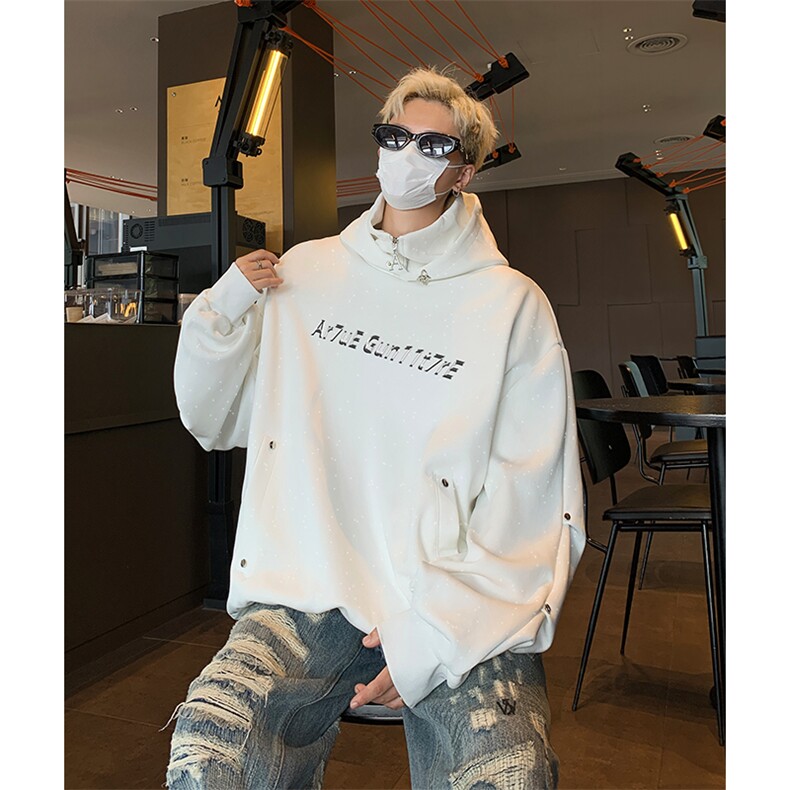 新款卫衣男生春秋款高领连帽外套满天星重磅2024新款秋季衣服WW25,男装卫衣,星座506