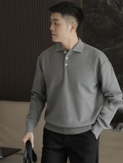 秋冬翻领长袖毛衣针织打底衫套头上衣H58019-P70，男装T恤，星座1012-1