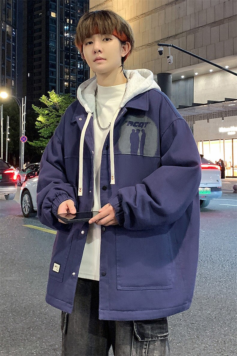 秋季新款潮牌连帽休闲假两件夹克外套男女A436-1039-P80128,男装夹克,电商A436