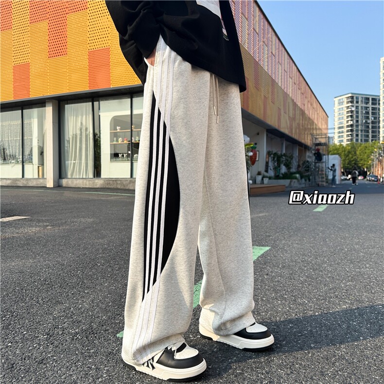 XZ616秋季新款重磅华棉撞色织带拼接休闲长裤TY1075特P35控68,男装休闲裤,星座512A（原616）