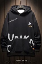 木板日系星球图案印花宽松潮流连帽加绒卫衣A090-WY50-P65限价88，男装卫衣，电商A089-1