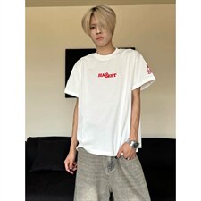 H1063-p30字母前后刺绣体恤T恤2026宽松休闲T恤，男装T恤，星座617A-2