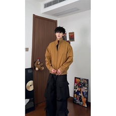 美式飞行服立领夹克男款痞帅短款外套棒球服潮504-W680-特P60控98，男装夹克，星座504
