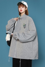 2023秋款中性风徽章棒球服百搭外套两面穿开衫夹克男女8002-P100，男装夹克，电商A441-1
