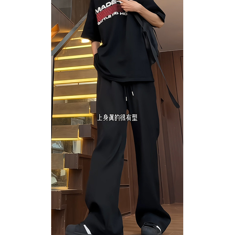 特批35 夏季微喇高级休闲垂坠感西裤涤纶图片