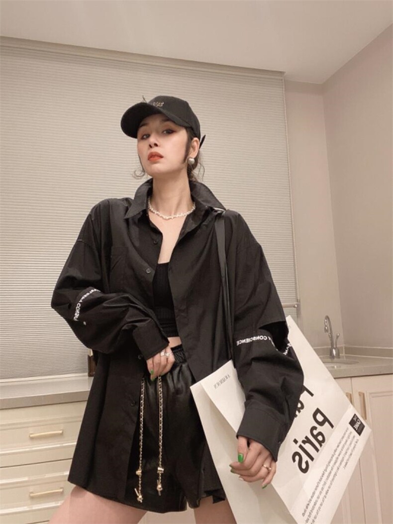 4色字母防晒衬衣，其它，可纳奇