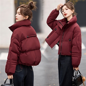 时尚休闲立领短款羽绒服女2025冬季新款宽松加厚保暖90白鸭绒外套图片