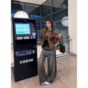 百搭原宿新款ins牛仔裤日系简约流行慵懒时尚潮流气质文艺NZX640图片