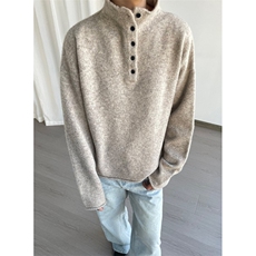 美式韩系慵懒风简约五连纽扣亨利领毛衣针织衫男女MY449，男装针织衫/毛衣，星座1116A（原606A-3）