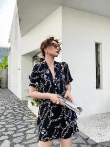 锁链套装，女装职业装，M&G