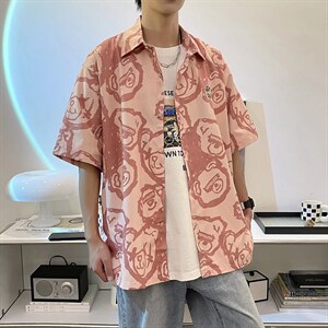 短袖衬衫春款男港风潮流C30P30图片
