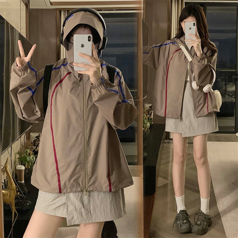 D729-P65 防晒衣新款复古运动三季全能防晒衣图片