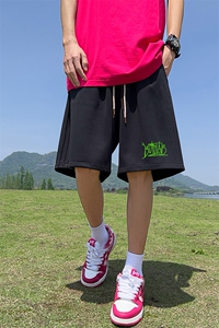 三条杠直播抖音得物品质运动男中裤五分休闲短裤K307P30控48图片