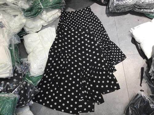 斜边开叉彩色半裙，女装半身裙，昕叶良品