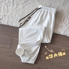 华夫格裤子春秋高级感潮牌阔腿运动直筒垂感休闲-K926特批32，男装休闲裤，星座718-1