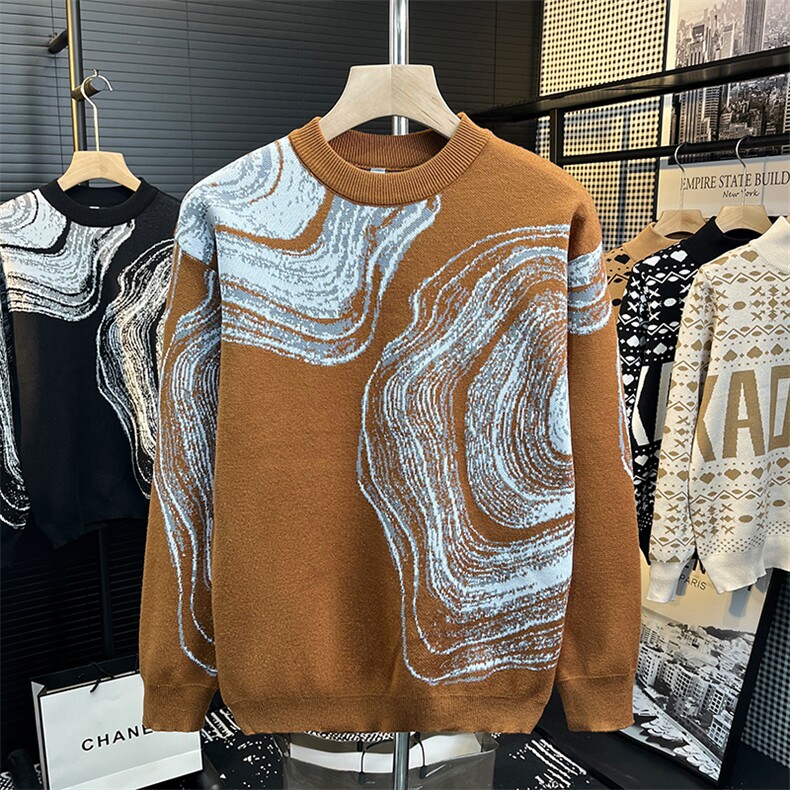 男士毛衣2025新款针织衫痞帅长袖打底衫MY0895-P55，男装针织衫/毛衣，星座308B-2