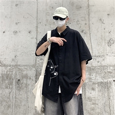 电商DSA028-MDSK307夏季新款港风百搭潮流印花短袖衬衫男，男装T恤，电商A028