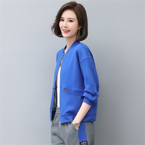 时尚休闲开衫棒球卫衣女宽松显瘦百搭外套春季新款韩版学生上衣图片