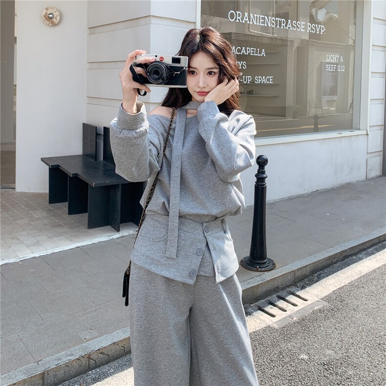 26春季新款斜肩套装6675-P185-K298,女装套装/套裙,2C317