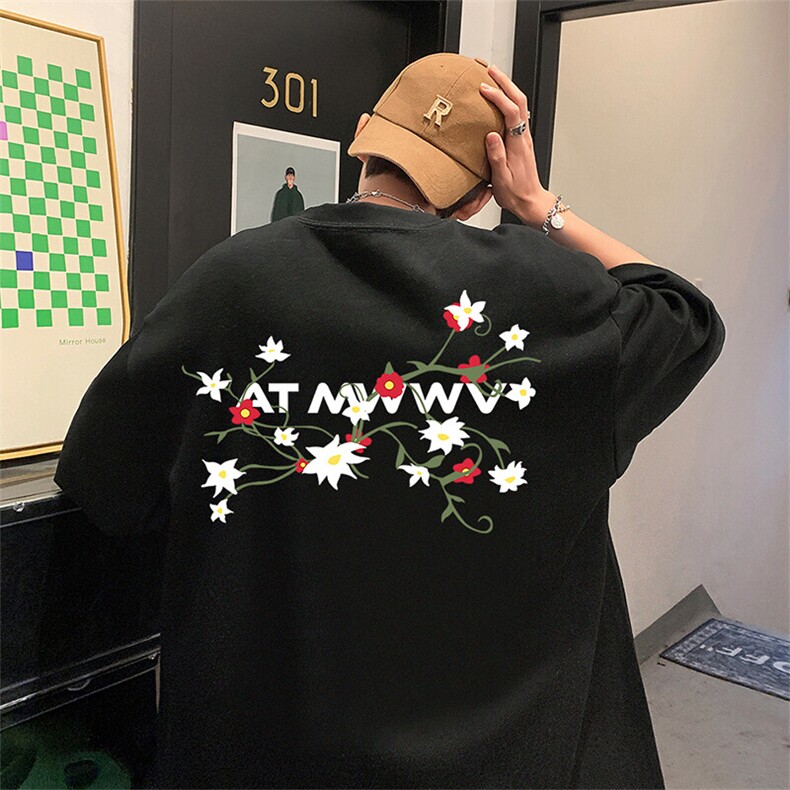 可设48小时发货 支持抖音得物来样二开230克重磅美式短袖t恤MT356图片