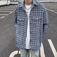 小香风夹克男韩版潮流高街帅气2025春季新款ins宽松外套W5683-P60，男装夹克，星座412