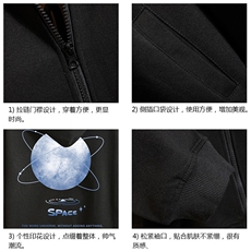 KS21241-P38连帽开衫卫衣男运动外套大码班服砖墙，男装卫衣，电商A040A