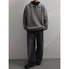 针织衫男套头毛衣v领POLO翻领内搭A88-P52，男装针织衫/毛衣，电商D312