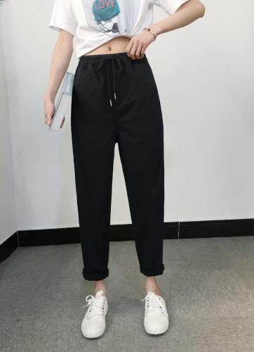 2021新休闲裤黑白绿三色M一XL，女装休闲裤，简 影
