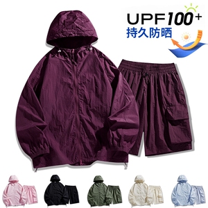 UPF100+有报告 凉感轻薄透气套装防晒服 两件套HS628-P75图片