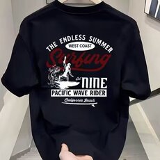 纯棉240G美式重磅纯棉短袖T恤个性印花夏季ins潮牌男士宽松上衣服，男装T恤，星座516A