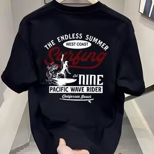 纯棉240G美式重磅纯棉短袖T恤个性印花夏季ins潮牌男士宽松上衣服