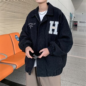 灯芯绒外套男秋季高级感oversized高街潮牌夹克上衣 W3661-P57图片