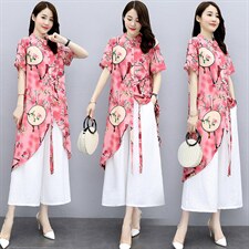 2021夏季新款大码女装简约个性时尚优雅气质宽松舒适中国风上衣,女装职业装,缘衣格