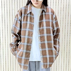 春季新款现货（跨境电商）格子男女情侣款潮流宽松格纹衬衣，男装衬衫，星座1107-1