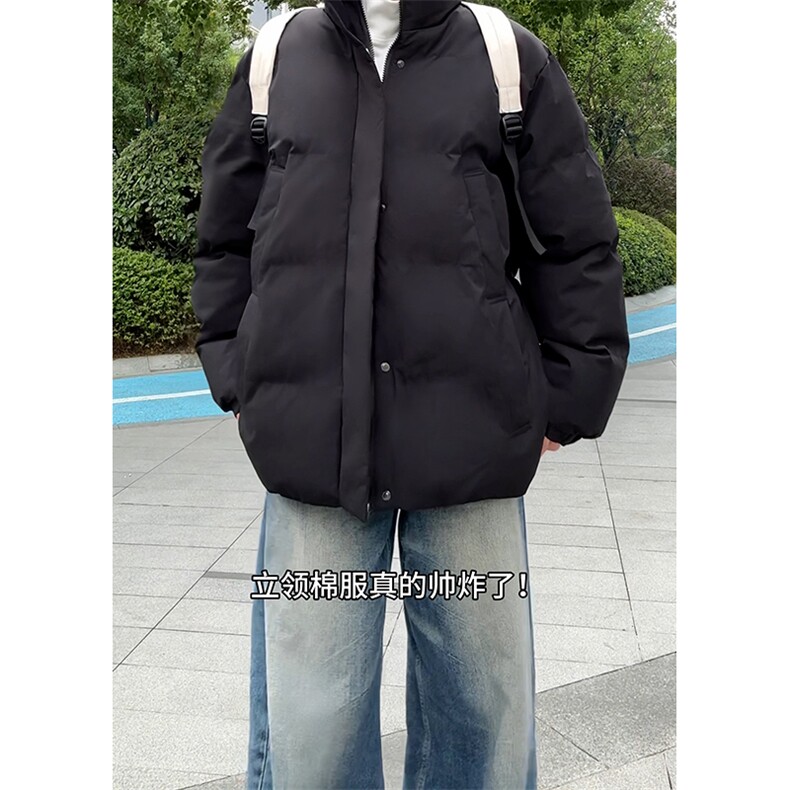 现货高品质美式冬季重磅三防加绒加厚羽绒棉衣立领厚外套棉服,男装棉衣,电商A486-1