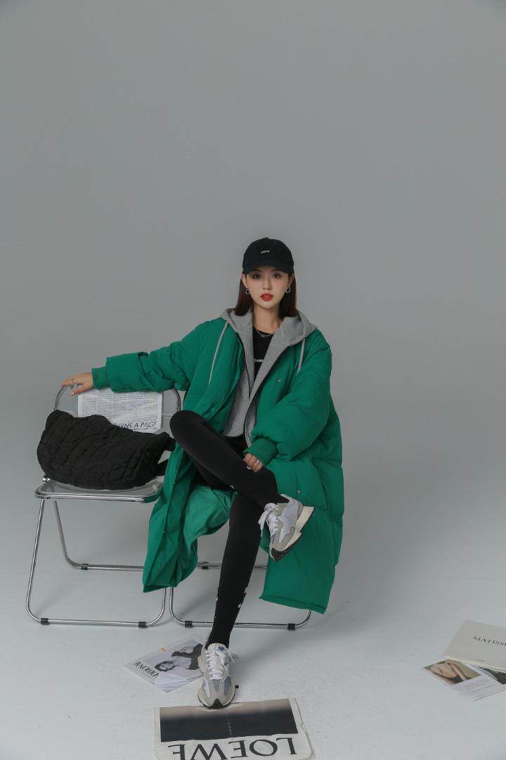 (现货)2021订单款带帽两用长羽绒，其它，墨写