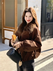 现货新款2B162-2159-P485-K669新G标90白鸭绒派克服，女装派克服，韩然一族