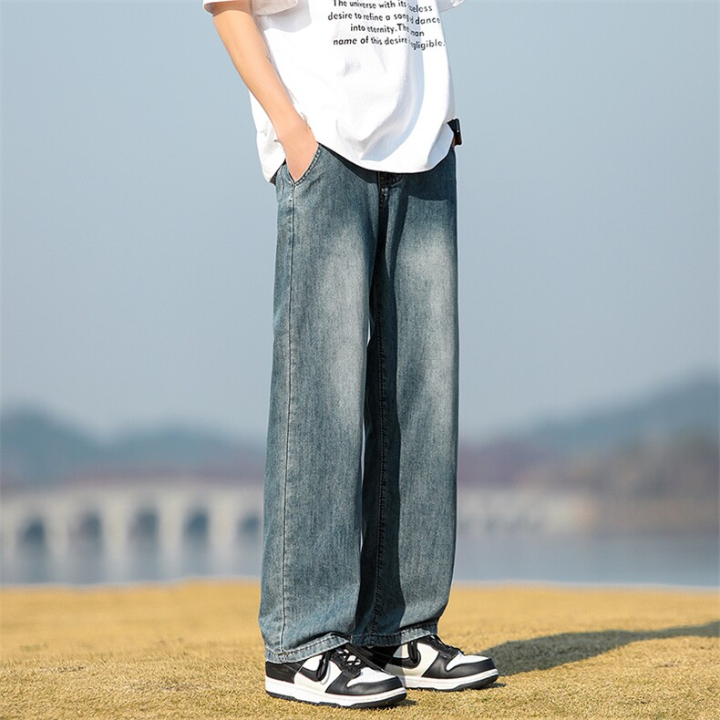 夏季超薄冰丝牛仔裤半松紧腰宽松休闲K2016P55,男装牛仔裤,电商D325