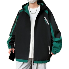 港风夹克男士宽松时尚休闲连帽夹克外套上衣XZ310B-JK102-P50，男装夹克，星座310B