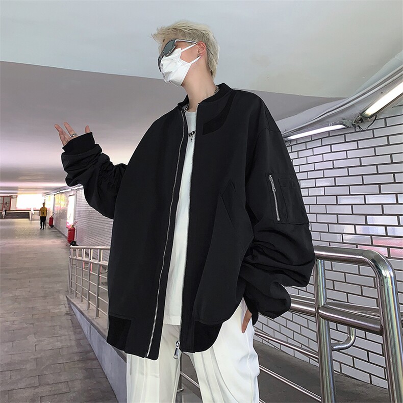 高街飞行员棒球服男潮牌ins痞帅外套炸街夹克JK08524-P58,男装夹克,星座308B-1