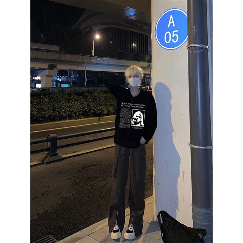美式复古涅槃长袖t恤纯棉重磅打底衫CT31-P38,男装T恤,星座310A-4