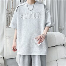 212A-T2580特25批48新款钢印字母圆领中性T恤短袖，男装T恤，星座212A（原A324）