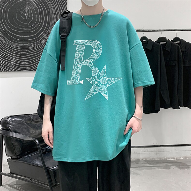 230g重磅纯棉短袖t恤男大码半袖半截袖 DX17328-P20图片
