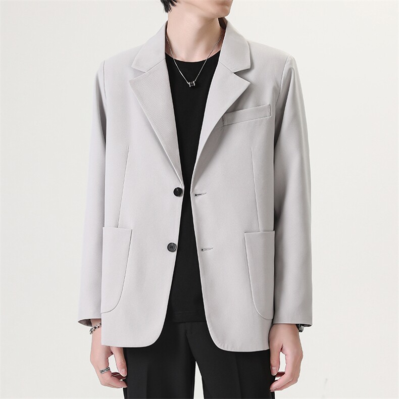 新款轻熟风休闲西服男韩版潮流痞帅气小西装上衣港风潮牌单西外套，男装西服，星座505-2（原电商A260-1)