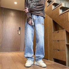 牛仔裤男士韩版潮流高街帅气百搭2024秋冬ins宽松长裤RK2210-P49，男装牛仔裤，星座412-2
