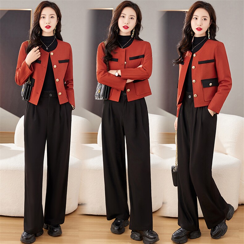 2023春季时尚简约大方气质优雅收腰显瘦休闲修身百搭潮流两件套，女装套装/套裙，香水丽阁