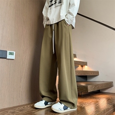 新款卫裤宽松休闲裤男韩版潮流百搭坠感阔腿拖地长裤K2561p45，男装休闲裤，电商D315A